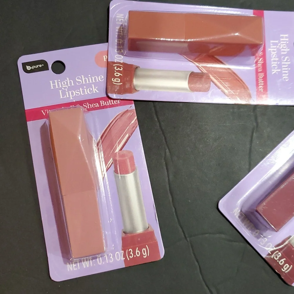 3pack petal berry rosy high‎ shine shea butter infused lipstick new